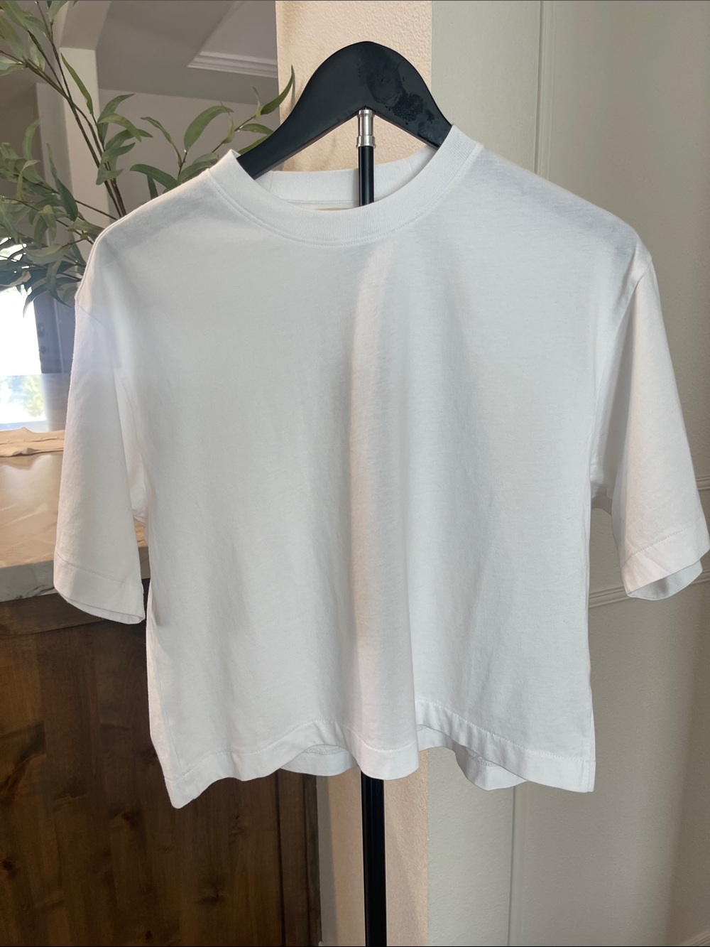 Madewell NWT White Boxy Crop Tee in Allday Jersey XS $48